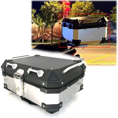 25L Real Top Tail Motorcycle Rear Luggage Storage Tool Helmet Box Case Lock Trunk Waterproof Aluminum Universal