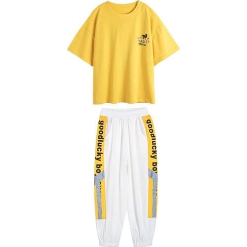 Kids boys summer short-sleeved suit cartoon letters printed T-shirt + pants 2pcs sets of new big virgin suit 4-12 years old