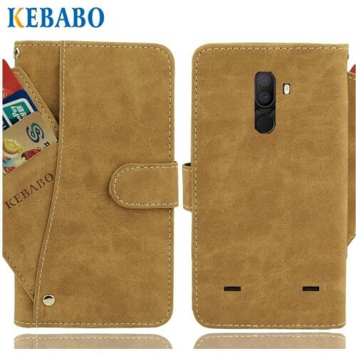 Leather Wallet ZOJI Z33 Case 5.7" Flip Vintage Leather Front Card Slots Cases Cover Business Phone Protective Bags