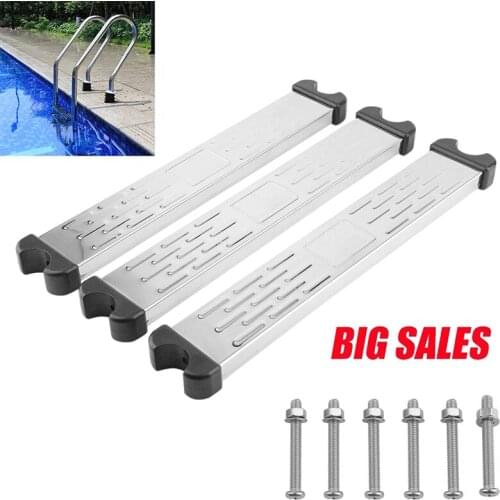 Stainless Steel Pool Ladder Pedal Non Slip Replacement Durable Pool Accessories Easy Installation JS22