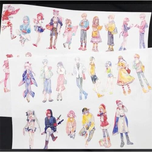 Lovely Girl and Boy Washi Tapes Bullet Journal Masking Tape Adhesive Tape DIY Scrapbooking Washi Stickers