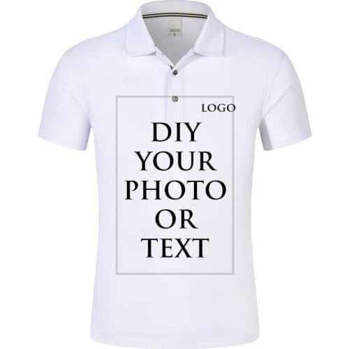 Men Polo Shirt Customized Printed Photo/Logo Design Your Own Tees Mens Unisex Summer Short Sleeve Golf Tennis Polos Size XXXL
