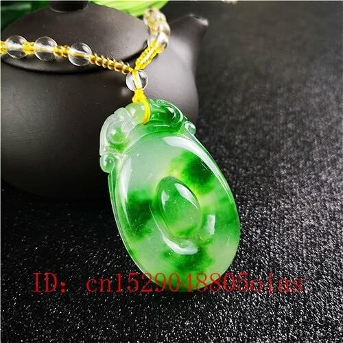 Natural A Emerald Dragon Green Jade Pendant Beads Necklace Charm Jadeite Jewellery Fashion Carved Amulet Gifts for Women Men