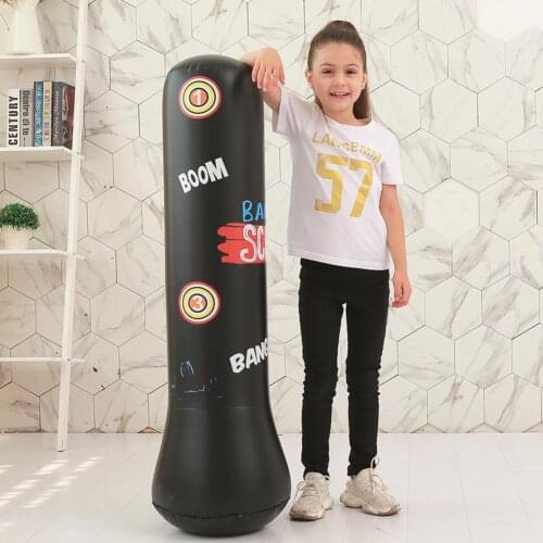 New Inflatable Stress Punching Tower Bag Boxing Standing Water Base Training Pressure Relief Bounce Back Sandbag With Pump