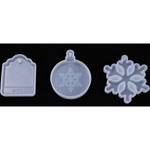 Christmas Snowflake Ornament Silicone Mold Soft Clear Mould for UV Resin Craft Winter Embellishment DIY Pendants Jewelry Making