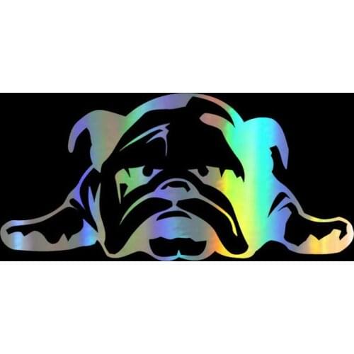 Wavehands Car Sticker 3D ENGLISH BULLDOG TIRED PUPPY Sticker On Car Funny Vinyl Sticker Decal JDM Car Styling Accessories