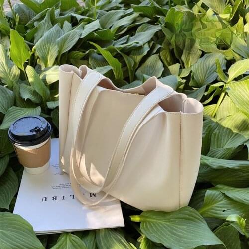 Womens Big Handbags Simple Large Capacity Female Travel Shopping Casual Tote Bag Soft PU Leather Ladies Shoulder Underarm Bags