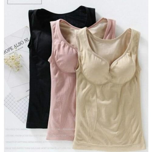 Women Vest Thicken Tank Tops Warm Tight With Velvet Thermal Underwears Elastic Camis Vests Tops Tees Slim Winter Brand New