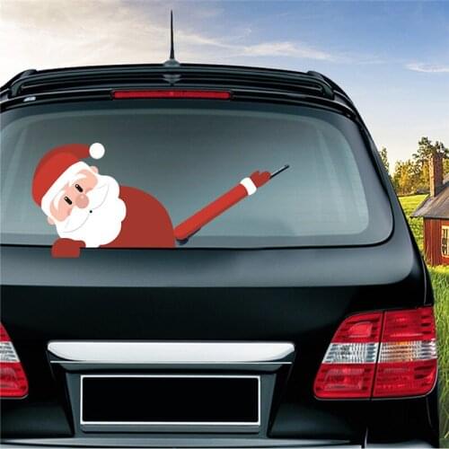 1 pcs NEW Car sticker Santa Claus Christmas Auto Decorations DIY Sticker Windshield Santa Claus Window Decals Car Wiper Sticker