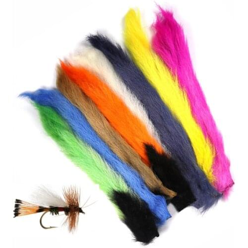 1PC Calf Tail Dry Fly Material For Wings Wulffs Trudes Parachute Tying Hair Wings Streamer Material Multi-colors