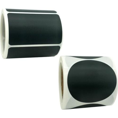 120pcs Black Blank Roll Stickers DIY Removable Writing Blackboard Sticker Label Household Kitchen Products Self Adhesive Tag