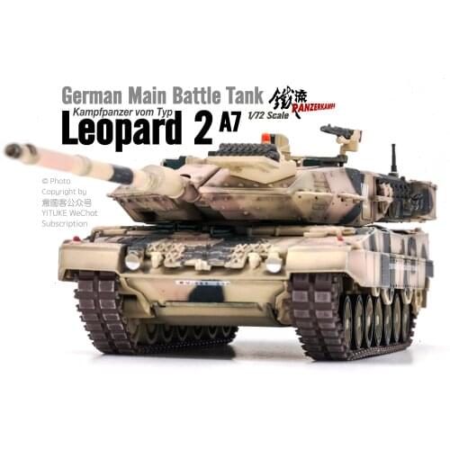 12203PA NEW Hot sale Die cast Military Diecast Tank Models 1/72 Leopard 2 A7+ Tank Models kids toys Collection Gift