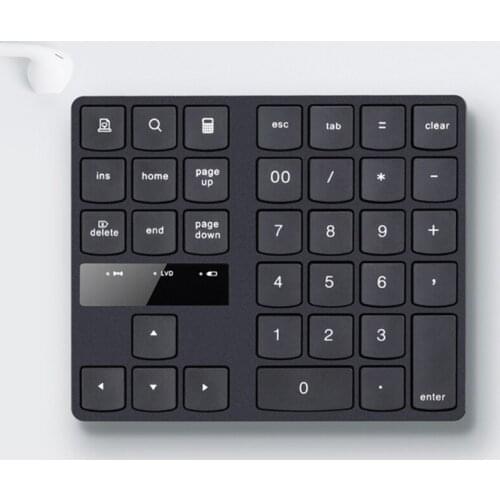 2.4G USB Wireless Numeric Keypad 35 Keys Charging Digital Keyboard Mini Numpad R2LB