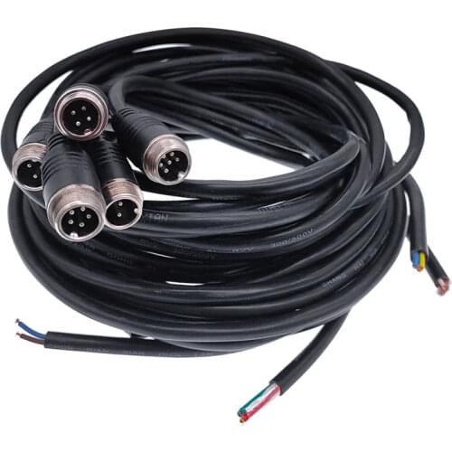 2m GX12 cable connectors 2 pin 3 pin 4 pin joint extension cable plug male and female M12 5pin 6pin