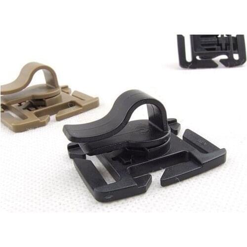 YOUGLE 2pcs Molle Water Bladder Drinking Tube Trap Hose Webbing Clip Buckle