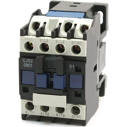 9A 3 Phase 3 Pole 1NC 24VAC 36V 220V 380V 50Hz / 60Hz Coil Volt AC Contactor Relay Motor Magnetic Starter 35mm Din Rail Mount