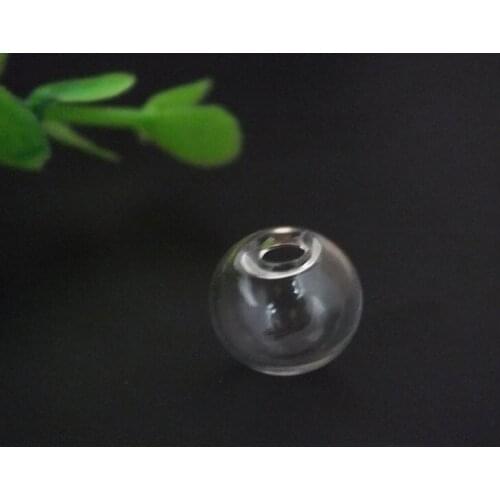Free ship!! Small ball shape glass globe pendant & clear glass bottle rice wish necklace,art pendant jewelry
