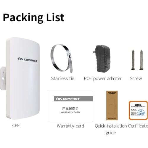 COMFAST Mini Long Range Wireless outdoor CPE WIFI REPEATER EXTENER 2.4GHz 300Mbps 1-2km Bridge AP Router AP Bridge Client Router