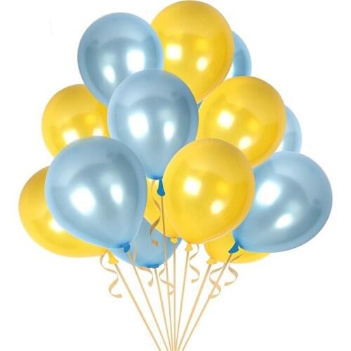 Gold Blue 10pcs/lot 10inch 1.8g Latex Balloon Air Balls Inflatable Wedding Party Decoration Birthday Kid Party Float Balloon Toy