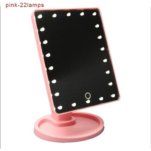 Intelligent Adjustable Brightness 16 Lamps/22 Lamps LED Illuminated 10x Makeup Mirror SANA889