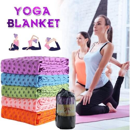 183*63cm Sweat Absorbent Yoga Mat Towel Non Slip Yoga Blanket Fitness Mat Tapete Towel For Fitness Exercise Pilates Training