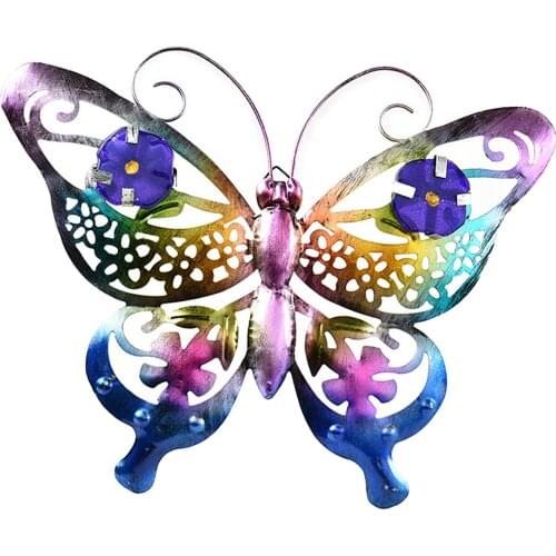 Metal Butterfly Wall Art ing Sculpture Figurine Statues Garden Decor