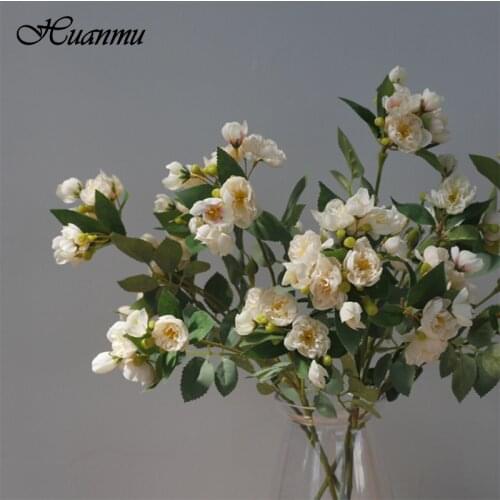 Lot of Head Mini Roses Artificial Flower Wedding Scene Layout Flowers Living Room Desk Home Decoration Fake Flower Accessories