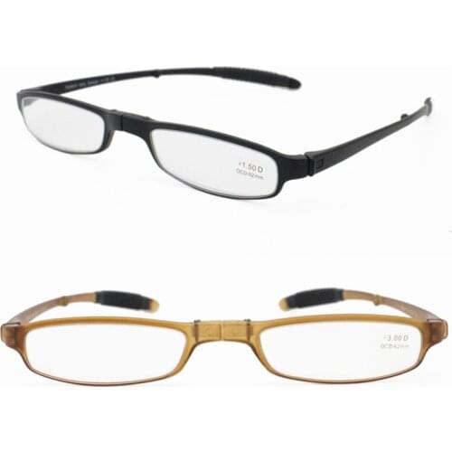 Fashion rectro small size flat reading glasses little rectangle shape real TR90 durable foldable reader eyeglasses