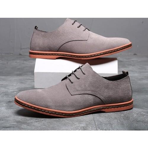 Yomior Vintage Brand New 2020 Men Shoes Cow Suede Lace-Up Breathable Loafers Spring Summer Casual Shoes Moccasins Men Flats