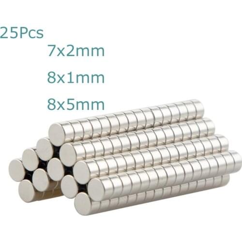 25/50/100 pcs 7*2 mm Neodymium Rare Earth Round Magnets Supper Strong Grade