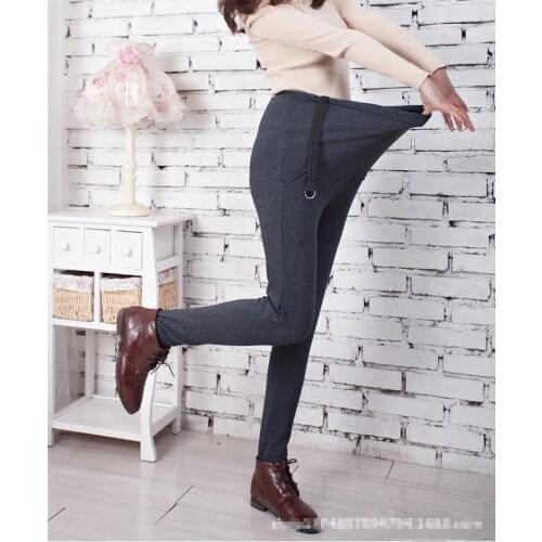 Autumn and Winter Warm Pants Maternity Pants Maternity Dress Version Pregnant Women Pants Adjustable Stomach Lift Pregnant Pants
