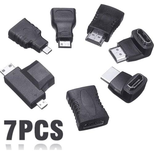 Male to Female 90/270 Degree Adapter Durable Gold-plated Mini Micro Extender Converter Connector Kit