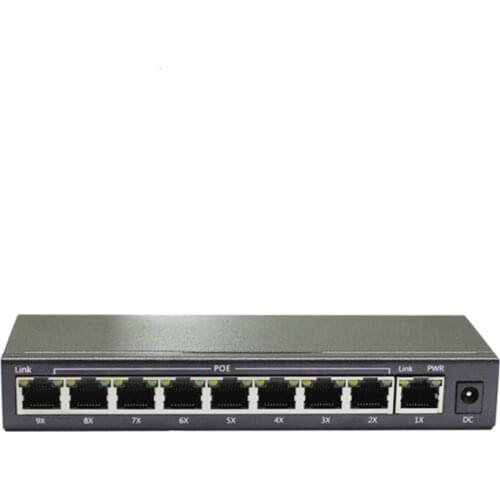 POE 9 Ports Ethernet IEEE802.3af POE switch ip phone camera LED Screen Ceiling AP School VLAN Smart city wireless WIFI tablets