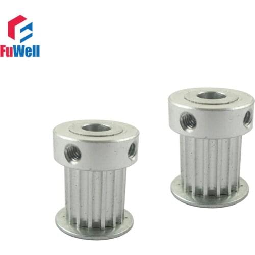 2pcs Timing Belt Pulley HTD3M 14T 16mm Belt Width Gear Pulley 4/5/6/6.35/8mm Inner Bore 14Teeth Timing Belt Synchronous Pulleys