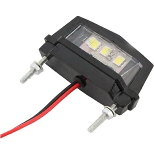 Universal 12V Mini Motorcycle License Plate LED Tail Rear Light Waterproof Motorcycle License Light Lamp Balaclava
