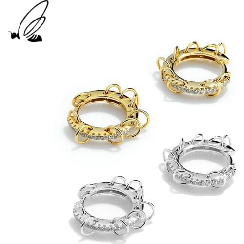 SSTEEL 925 Sterling Silver Zircon Hoops Earrings For Womens Minimalist 2021 Trend Gold Earing Personalized Punk Fine Jewelry