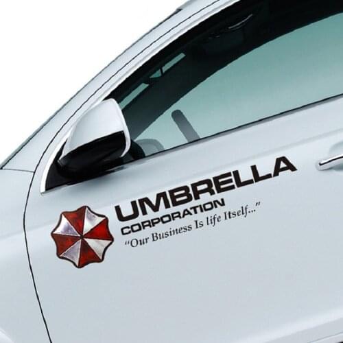 1Pcs Car Sticker Reflective Evil OFFICIAL UMBRELLA CORPORATION SYMBOL GREY Car Window Decal