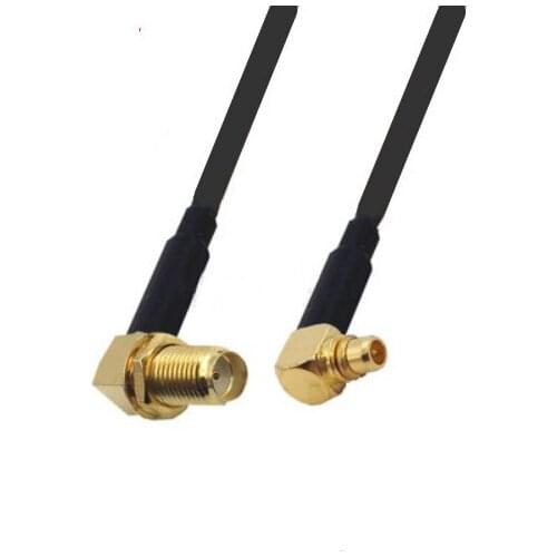 1pcs SMA Female to MMCX Male Right Angle RF pigtail RG174 Jumper cable