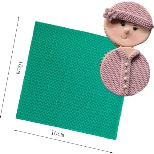 1 pcs knitting silicone cake mold baby fondant mold cake decorating tools chocolate paste mold clay mold rubber soap mould FM770