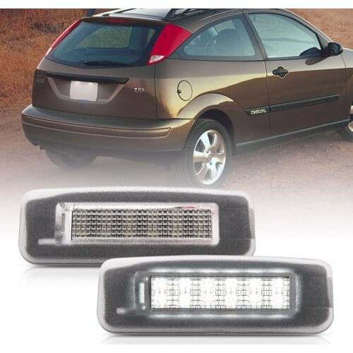 2Pc LED License Number Plate Light For Ford Focus MKI 1998-2005