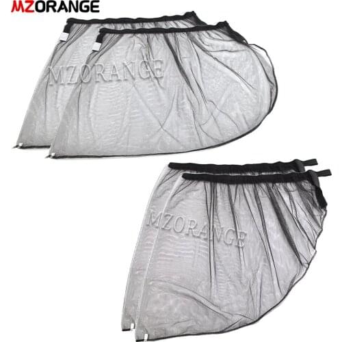 4pcs Car Front Rear Side Window Sun Visor Shade Mesh Cover insulation Sunshade Curtain anti-mosquito Fabric Shield UV Protector