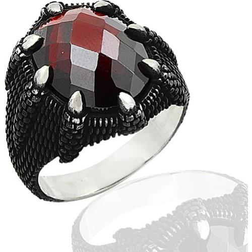 925 Silver Dragon Eye Ring for Men
