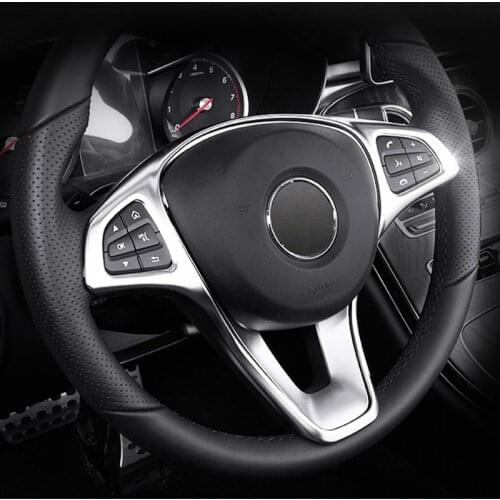 ABS Steering Wheel Button Frame Decoration Cover Trim for Mercedes Benz C class W205 / E class W213 / GLC X253