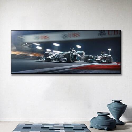 F1 Car On The Track Car Poster Painting Canvas Print Nordic Home Decor Wall Art Picture For Living Room Frameless