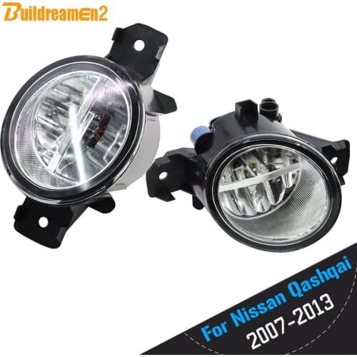 Buildreamen2 Car Styling H11 4000LM LED Light Right + Left Fog Light 12V For Nissan Qashqai 2007 2008 2009 2010 2011 2012 2013
