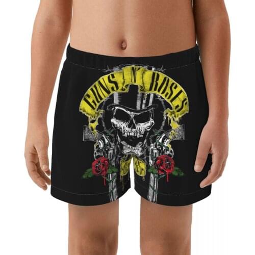 Gun N Rose Shorts boy Quick Dry Swimwear Swimsuits Swim Boxer Trunks Surf Board Shorts With belt Summer Beach Shorts