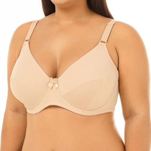 Plus Size Lager Bosom Womens Lingerie Smooth Sexy Bras Minimizer Bralette Underwired Support adjusted BH Top C D DD E F Cup