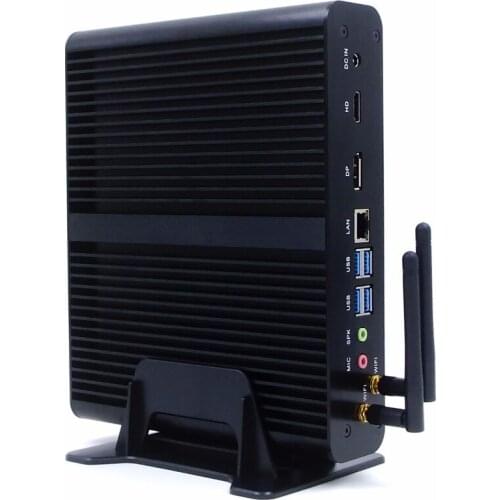 Quad Core i7 8550U 8565U DDR4 Fanless Mini PC Windows 10 Pro Kaby Lake Mini Desktop Computer HD Graphics 620 HTPC DP+HDMI