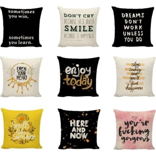 Open Your Heart Decorative Letters Funny Words Meaningful Saying Wild Love Short Sentences Cushion Cover Sofa Throw Pillow Cases