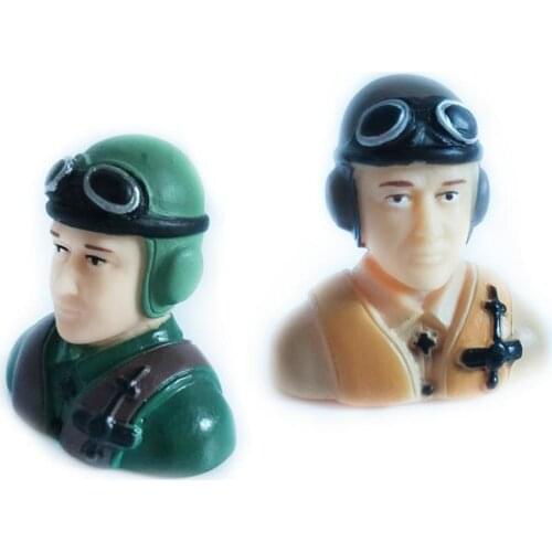 1 pc 1/9 Scale Civil Pilots Figure L42*W23*H39mm For RC Model Plane Army Green /Grey